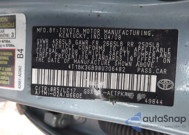 4T1BK36B98U306482: 41569441