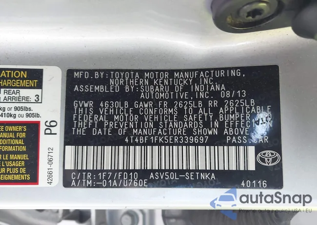 4T4BF1FK5ER339697: 41570394