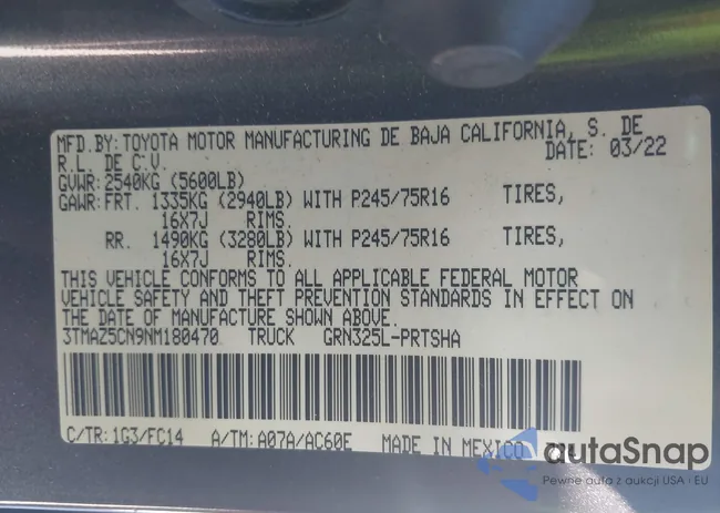 3TMAZ5CN9NM180470: 41571951