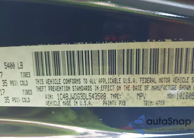 1C4BJWDG3DL543508: 41572060
