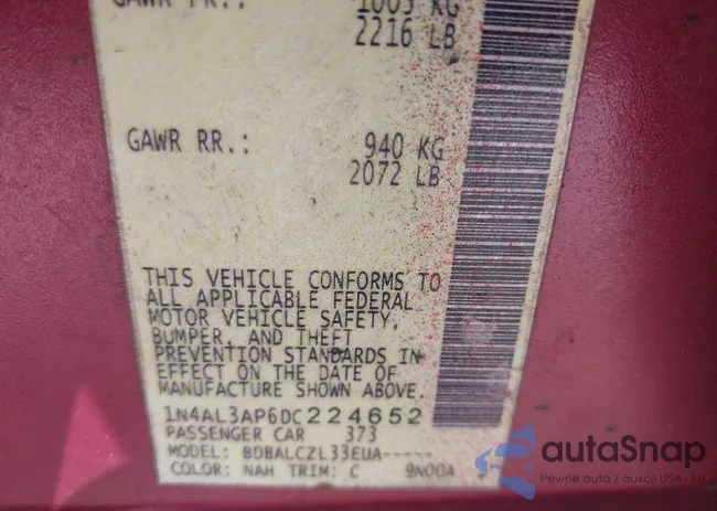 1N4AL3AP6DC224652: 41573047