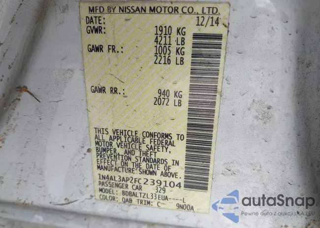 1N4AL3AP2FC239104: 41573263