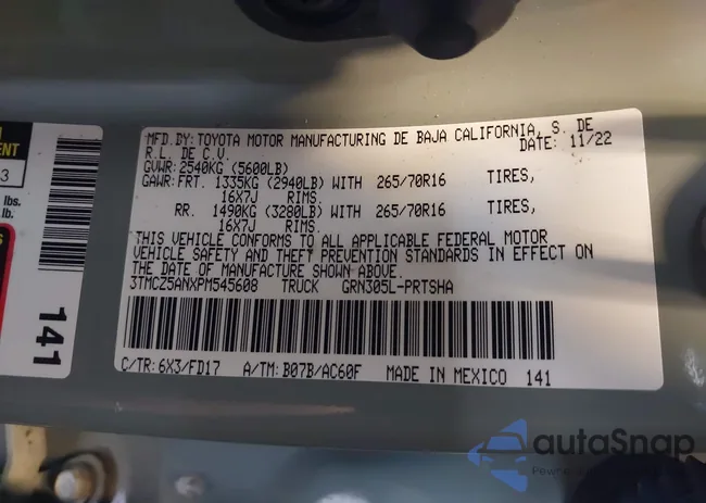 3TMCZ5ANXPM545608: 41573661