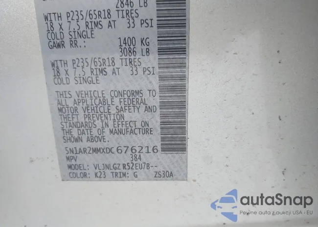 5N1AR2MMXDC676216: 41574682