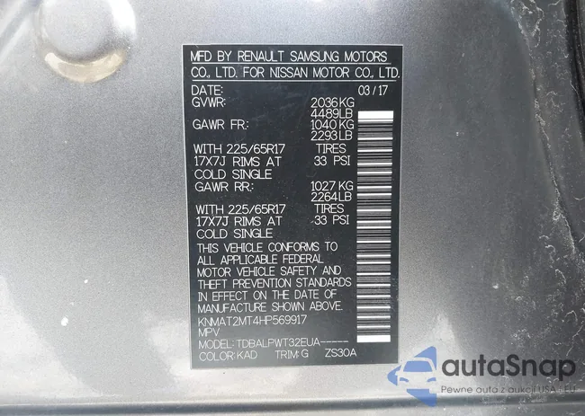 KNMAT2MT4HP569917: 41574328