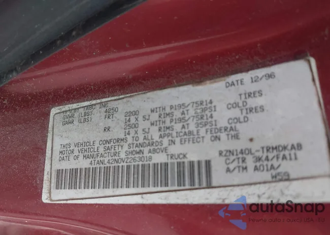 4TANL4TN0VZ263018: 41574416