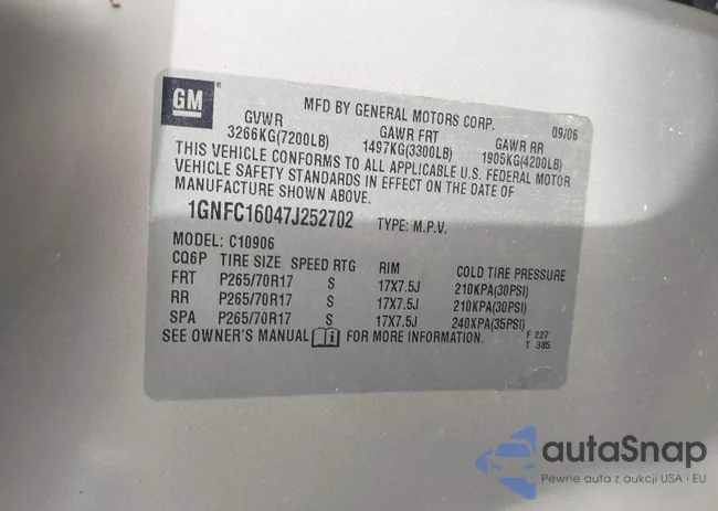 1GNFC16047J252702: 41576927