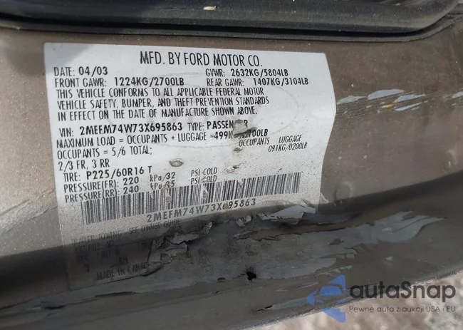 2MEFM74W73X695863: 41577041