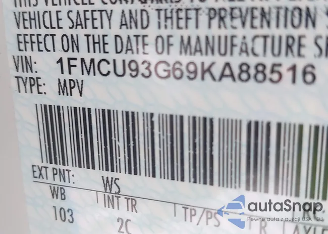 1FMCU93G69KA88516: 41577801