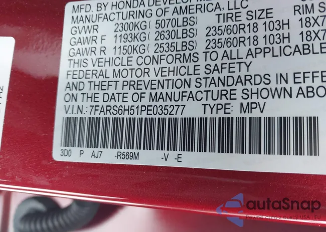 7FARS6H51PE035277: 41577946