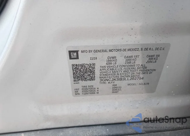 3GNCJKSB3LL202754: 41578740