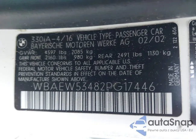 WBAEW53482PG17446: 41580661