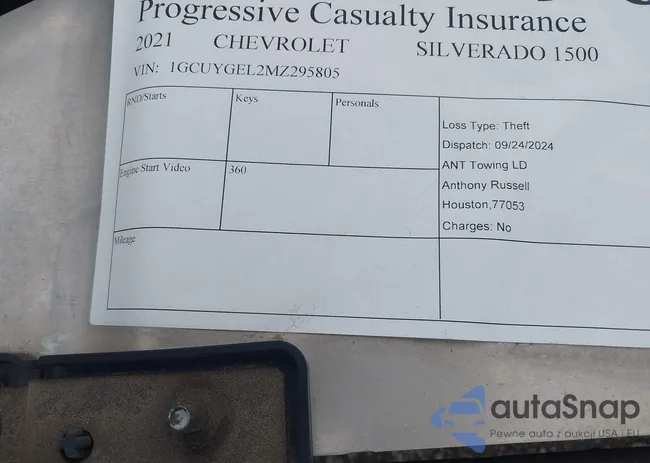 1GCUYGEL2MZ295805: 41581871