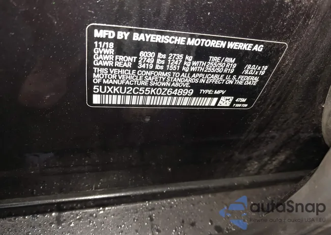 5UXKU2C55K0Z64899: 41583754