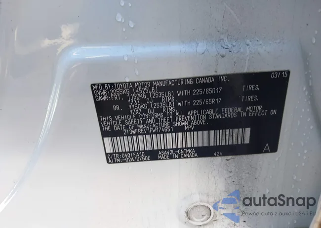 2T3WFREV1FW174651: 41584123