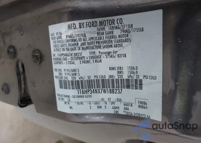 1FAHP34NX7W188237: 41584149