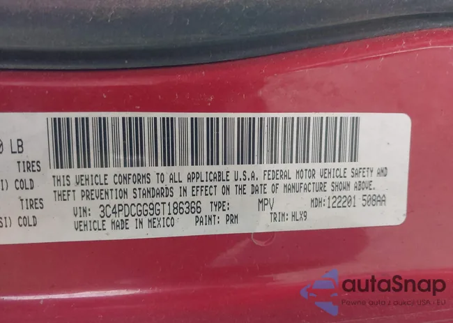 3C4PDCGG9GT186366: 41584710