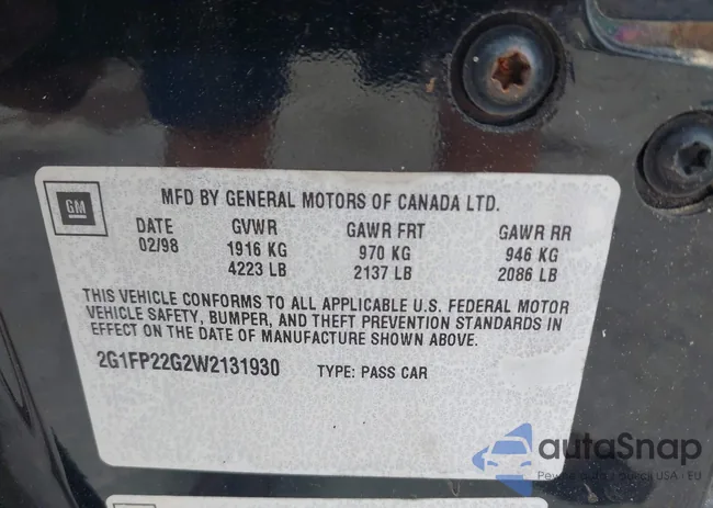 2G1FP22G2W2131930: 41588098
