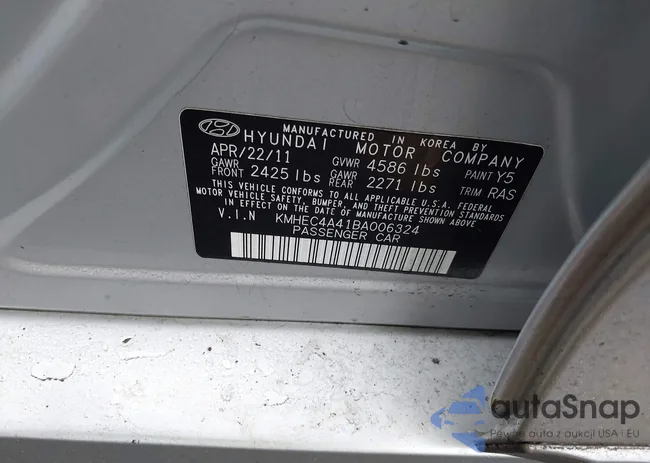 KMHEC4A41BA006324: 41587541