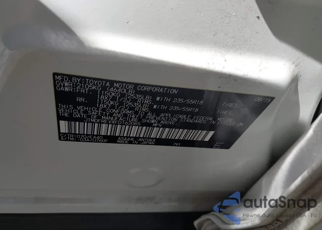 JTMDFREVXFD162065: 41587567