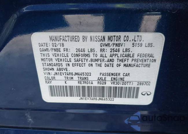 JN1EV7AR6JM445322: 41589901