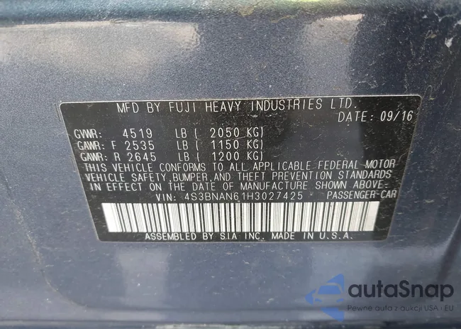 4S3BNAN61H3027425: 41590928