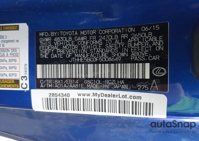 JTHHE5BC0F5008649: 41591221