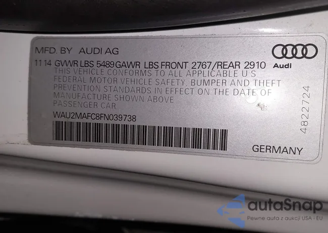 WAU2MAFC8FN039738: 41591862