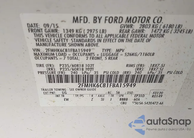 2FMHK6C81FBA15949: 41591905