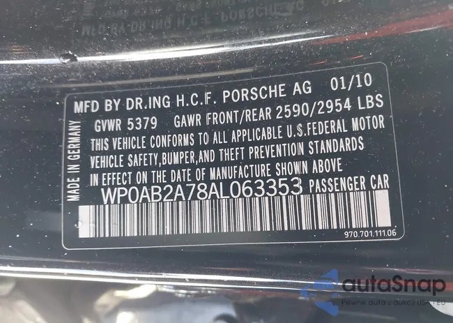 WP0AB2A78AL063353: 41592508