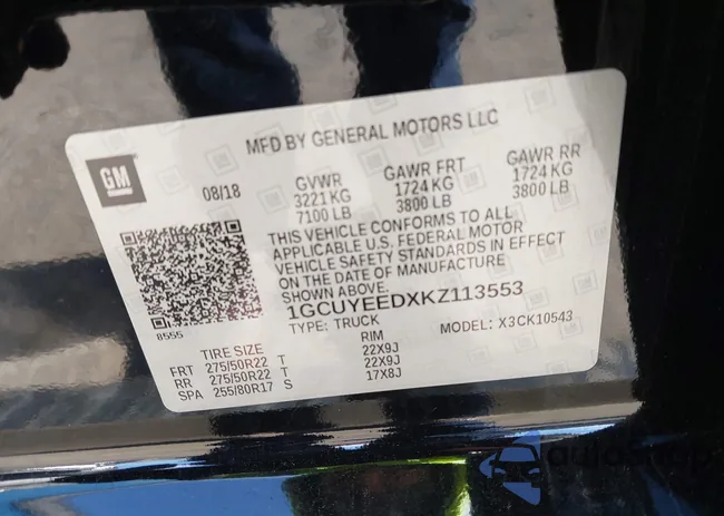 1GCUYEEDXKZ113553: 41592522