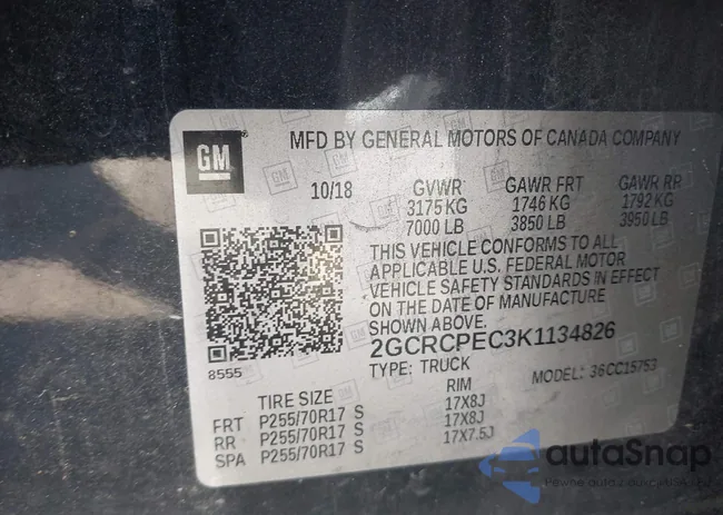 2GCRCPEC3K1134826: 41595037