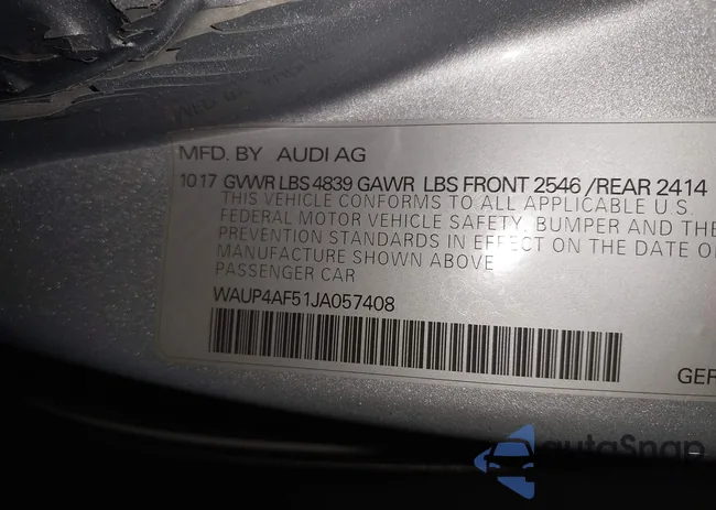 WAUP4AF51JA057408: 41595062