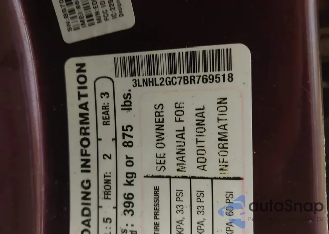 3LNHL2GC7BR769518: 41595172