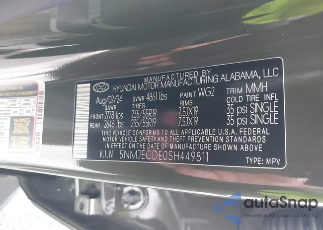 5NMJECDE0SH449811: 41594286