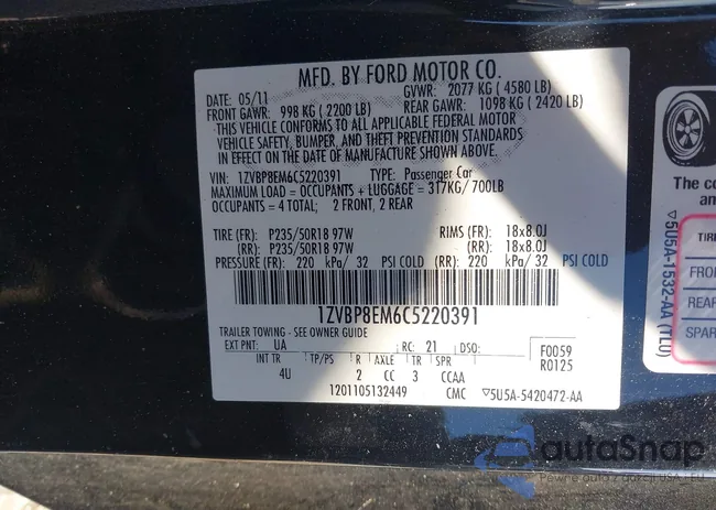 1ZVBP8EM6C5220391: 41596317