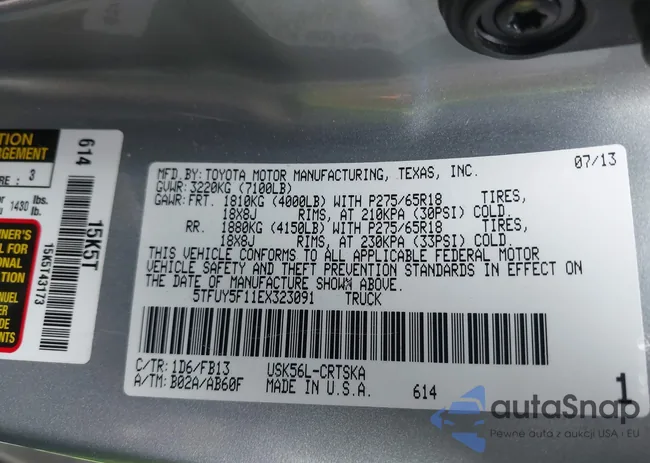 5TFUY5F11EX323091: 41599104