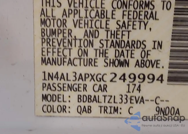 1N4AL3APXGC249994: 41598275