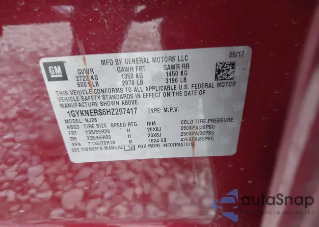 1GYKNERS6HZ297417: 41600193