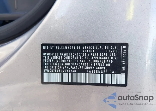 3VWCB7BU5LM047748: 41599223