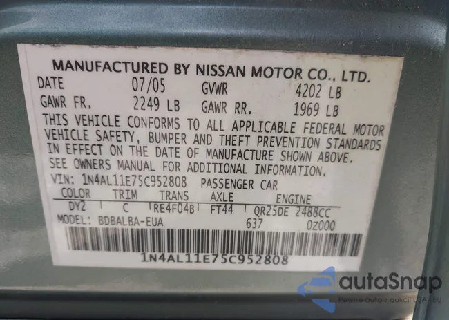 1N4AL11E75C952808: 41599247