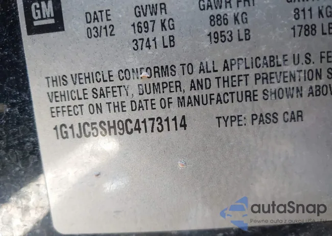 1G1JC5SH9C4173114: 41600633