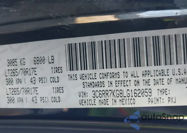 3C6RR7KG8LG162059: 41600836