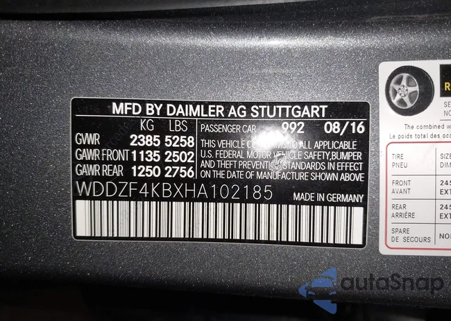 WDDZF4KBXHA102185: 41601192