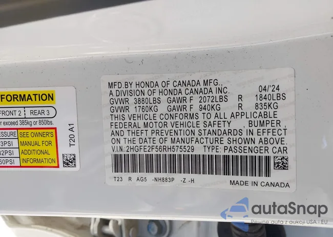 2HGFE2F56RH575529: 41601834