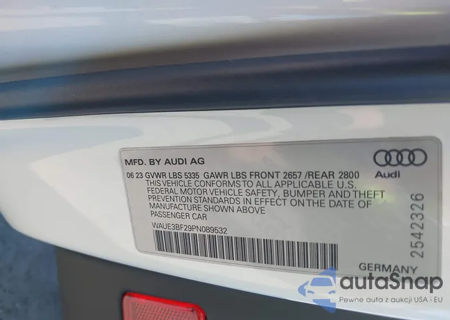 WAUE3BF29PN089532: 41602175
