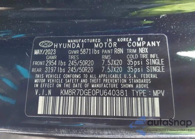 KM8R7DGE0PU640381: 41601559