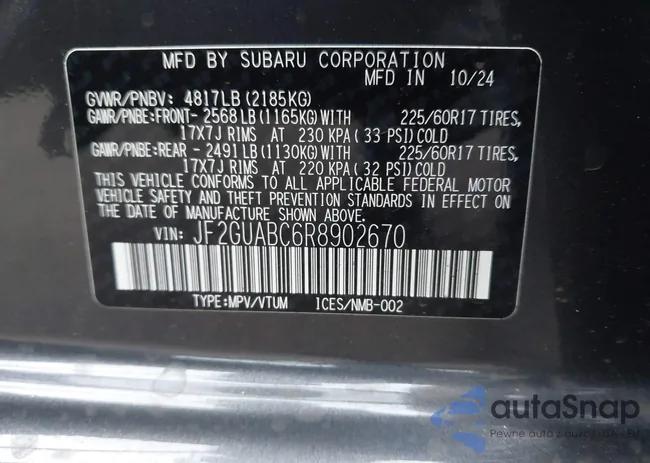 JF2GUABC6R8902670: 41602898