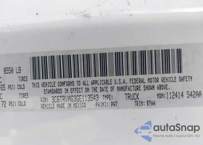 3C6TRVAG3GE113543: 41602441