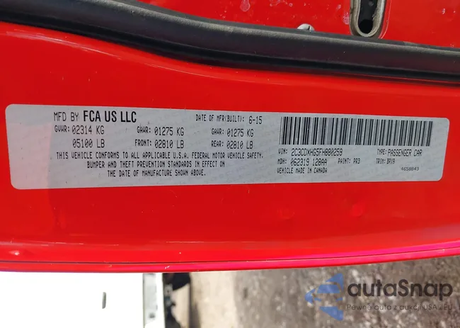 2C3CDXHG5FH880259: 41605946